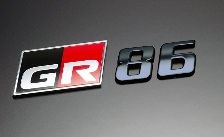 GRAZIO&CO BLACK ONYX 86 LOGO WITH GR EMBLEM FOR TOYOTA GR86 ZD8 EMB1030BKC-86-BLOX