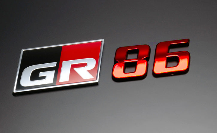 GRAZIO&CO RED CHROME 86 LOGO WITH GR EMBLEM FOR TOYOTA GR86 ZD8 EMB1030RED-86