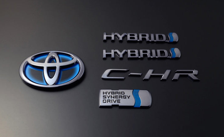 GRAZIO&CO OPAL EMBLEM 5 PIECE SET HYBRID MODEL FOR TOYOTA CH-R ZYX10 NGX50 EMB960OPL