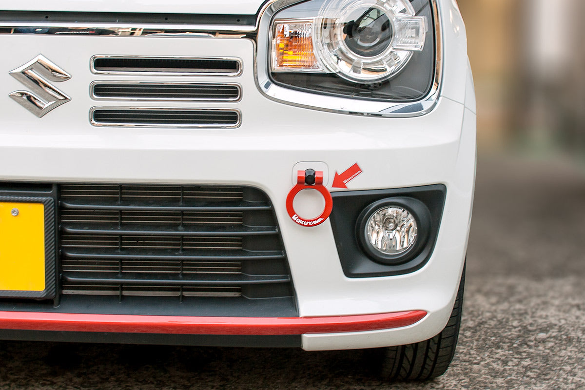 OKUYAMA TOWING HOOK FRONT RED For SUZUKI ALTO TURBO RS WORKS HA36S 301-099-0