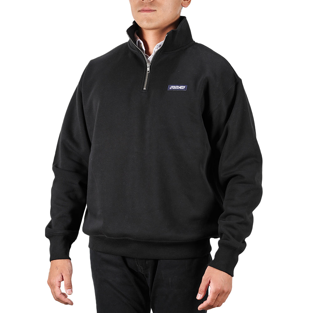 RAYS No.13 RAYS HALF ZIP SWEATER 23A SIZE L BLACK 7409030020031