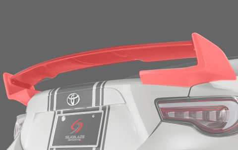 K'SPEC SILKBLAZE SPORTS REAR WING CENTER CARBON CLEAR PAINTED GUNMETAL FOR TOYOTA 86 ZN6 KOUKI TSR86MC-RWC-YR562