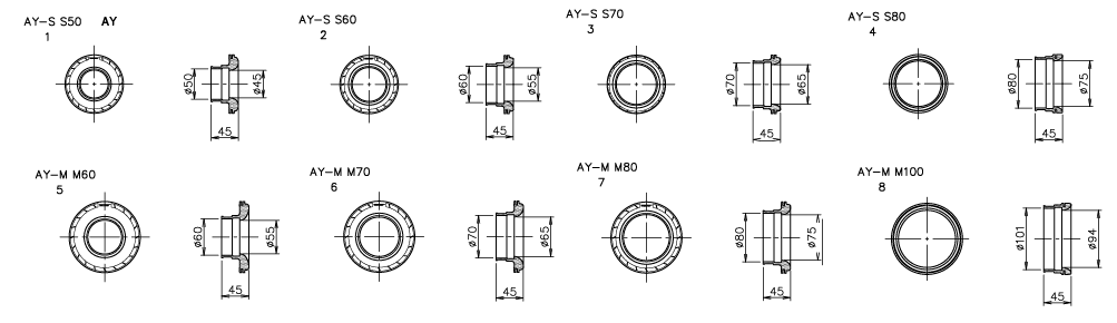 GREDDY AIRINX B TYPE HOSE ADAPTOR UNIVERSAL FOR   12500512