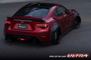 VALENTI JEWEL LED TAIL LAMP ULTRA LIGHT SMOKE BLACK CHROME FOR TOYOTA 86 ZN6 SUBARU BRZ ZC6  TT86ZU-SB-1