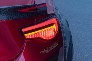 VALENTI JEWEL LED TAIL LAMP ULTRA LIGHT SMOKE BLACK CHROME FOR TOYOTA 86 ZN6 SUBARU BRZ ZC6  TT86ZU-SB-1