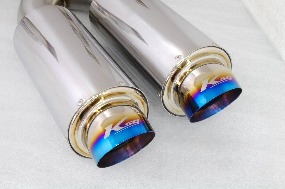 KREISSIEG F1 SOUND VALVETRONIC EXHAUST SYSTEM TITANIUM TAIL SANDBLASTED KSG LOGO MARK WITHOUT BUMPER 2 CATALYZER FOR LAMBORGHINI DIABLO 6.0 VT ROADSTER 6.0L V12 LAD-01-TITANIUM-WITHOUTBUMPER-2C