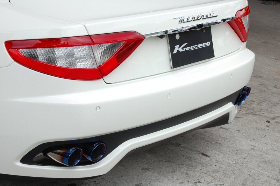 KREISSIEG CAT-BACK F1 SOUND VALVETRONIC EXHAUST SYSTEM TITANIUM FLOATING CURL TAIL SANDBLASTED KSG LOGO MARK FOR SPORTS SEMI-AT WITHOUT VARIABLE FUCTION FOR MASERATI GRAND TURISMO SPORTS SEMI AT MGT-04-TITANIUM-GRANTURISMO-SPORTS-SEMI-AT-NA