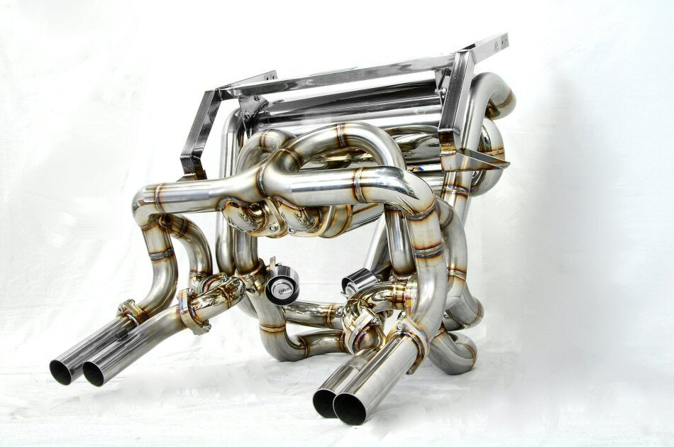 KREISSIEG F1 SOUND VALVETRONIC EXHAUST SYSTEM TITANIUM TAIL SANDBLASTED KSG LOGO MARK WITHOUT BUMPER 2 CATALYZER FOR LAMBORGHINI DIABLO 6.0 VT ROADSTER 6.0L V12 LAD-01-TITANIUM-WITHOUTBUMPER-2C