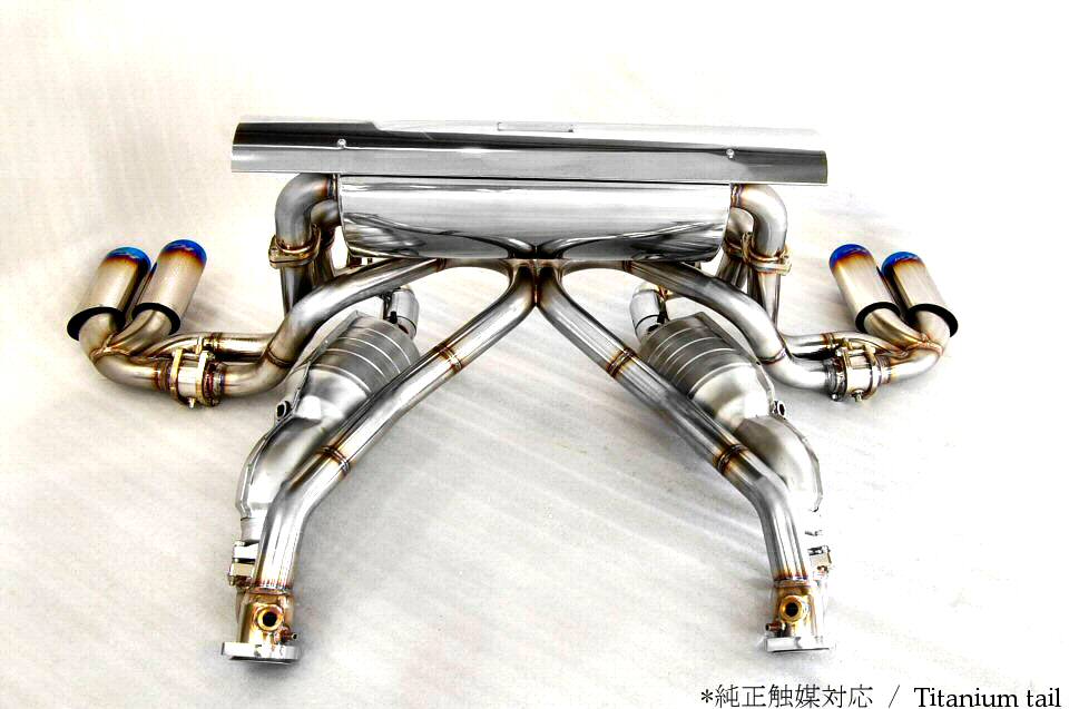 KREISSIEG F1 SOUND VALVETRONIC EXHAUST SYSTEM ULTIMATE VER. STAINLESS STEEL FLOATING CURL TAIL SANDBLAST KSG LOGO MARK FOR FERRARI F360 MODENA SPIDER F360-12-STAINLESS-M27-MODENA