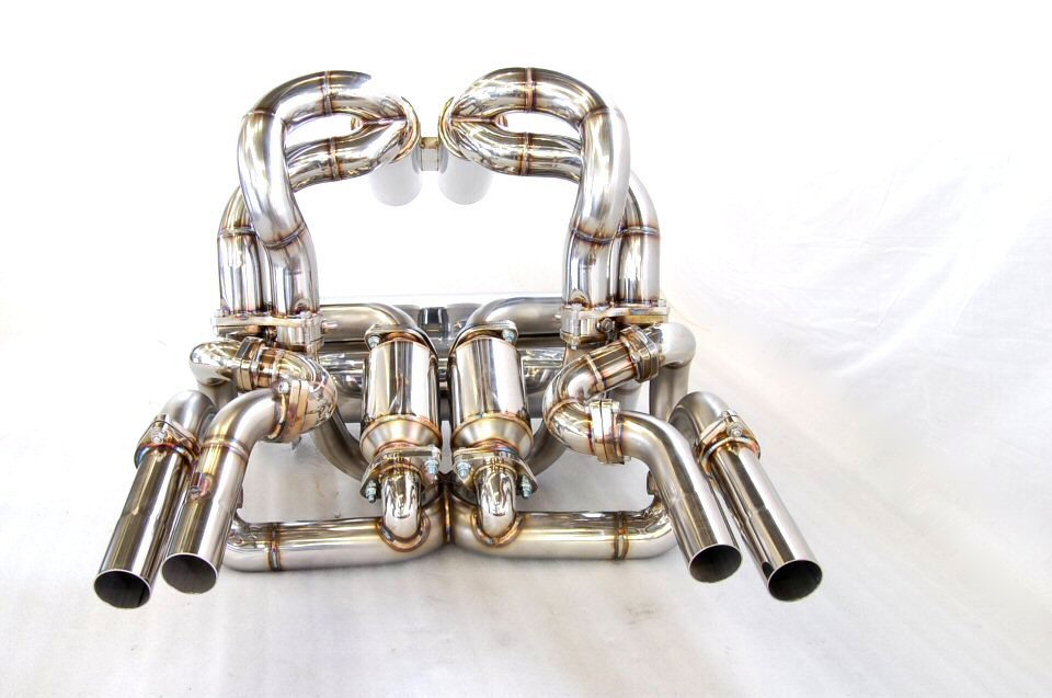 KREISSIEG F1 SOUND VALVETRONIC EXHAUST SYSTEM STAINLESS STEEL TAIL SANDBLASTED KSG LOGO MARK WITHOUT BUMPER 4 CATALYZER FOR LAMBORGHINI DIABLO 6.0 VT ROADSTER 6.0L V12 LAD-01-STAINLESS-WITHOUTBUMPER-4C