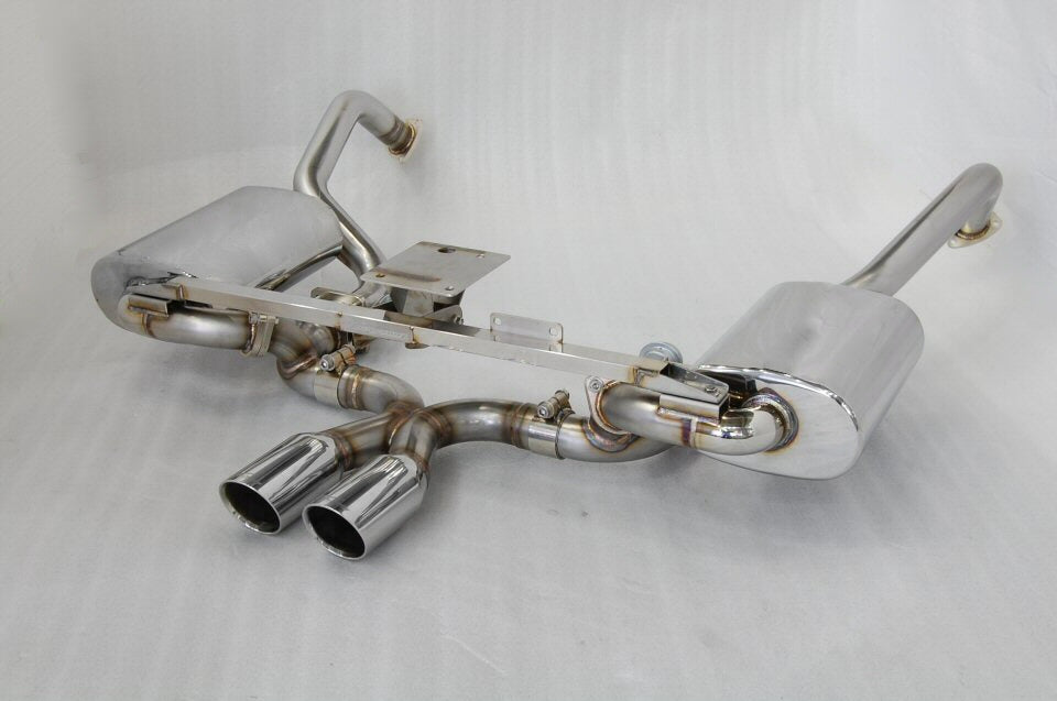 KREISSIEG FIRST CAT-BACK F1 SOUND VALVETRONIC EXHAUST SYSTEM TITANIUM FLOATING CURL TAIL SANDBLASTED KSG LOGO MARK 6SP EARLY MODEL FOR PORSCHE 987 BOXSTER ZENKI  P987B-01-TITANIUM-6SP