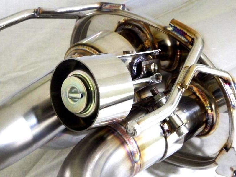 KREISSIEG CAT-BACK F1 SOUND VALVETRONIC EXHAUST SYSTEM 4-PIPE TITANIUM FLOATING CURL TAIL SANDBLASTED KSG LOGO MARK AT SHIFT FOR TOYOTA 86 T86-02-TITANIUM-AT