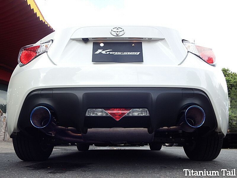 KREISSIEG CAT-BACK F1 SOUND VALVETRONIC EXHAUST SYSTEM 2-PIPE STAINLESS STEEL FLOATING CURL TAIL SANDBLASTED KSG LOGO FOR SUBARU BRZ SBRZ-01-STAINLESS