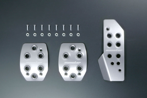 MONSTER SPORT SPORTS DRIVING PEDAL COVER CLEAR ALUMITE FOR SUZUKI JIMNY JB64W JB74W JC74W MT 849500-5500M