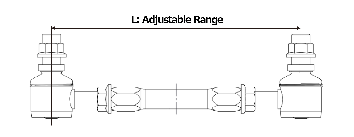 TEIN ADJ SWAY BAR LINK ROD M12x1.25 335-395 FOR  SPS23-R5917-M12-7