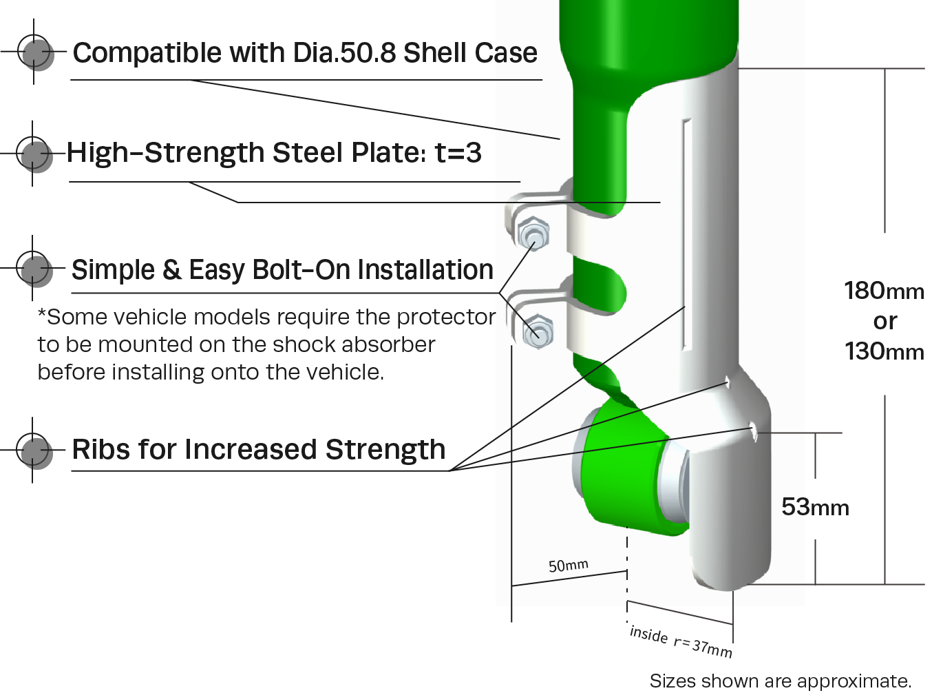 TEIN SHOCK ABSORBER PROTECTOR FOR MITSUBISHI TRITON KA4 SPK01-L1300