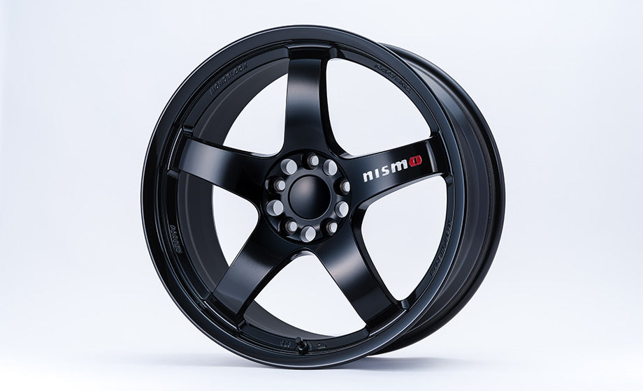 NISMO LM GT4 EVO ALUMINUM ROAD WHEEL MACHINING LOGO VERSION 19X10.0J +25 5X114.3 BLACK 4030S-RS250-BK