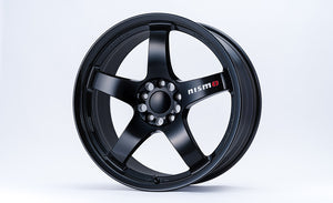 NISMO LM GT4 EVO ALUMINUM ROAD WHEEL MACHINING LOGO VERSION 19X10.0J +25 5X114.3 BLACK 4030S-RS250-BK