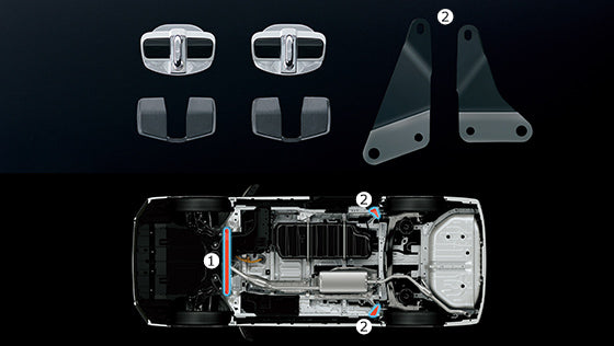 TRD GR BRACE SET FOR TOYOTA VOXY 9# MS300-28004