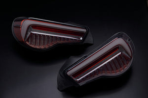 VALENTI JEWEL LED TAIL LAMP ULTRA LIGHT SMOKE RED CHROME LIMITED COLOR FOR TOYOTA 86 ZN6 SUBARU BRZ ZC6  TT86ZU-SR-1
