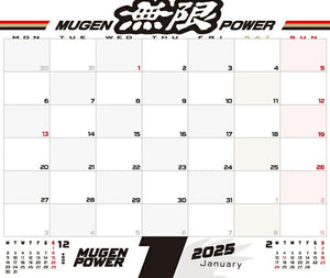 MUGEN CALENDER 2025 FOR  90000-XYW-2025