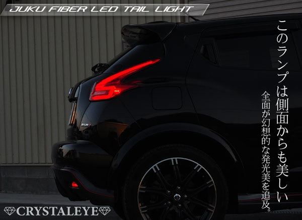 CRYSTAL EYE FIBER FULL LED TAIL LAMP RED CLEAR FOR NISSAN JUKE B003-RC