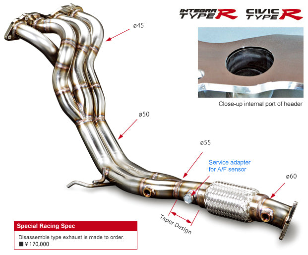 TODA RACING Exhaust Manifold 4-2-1 SUS  For INTEGRA TypeR CIVIC TypeR K20A 18100-DC5-00J