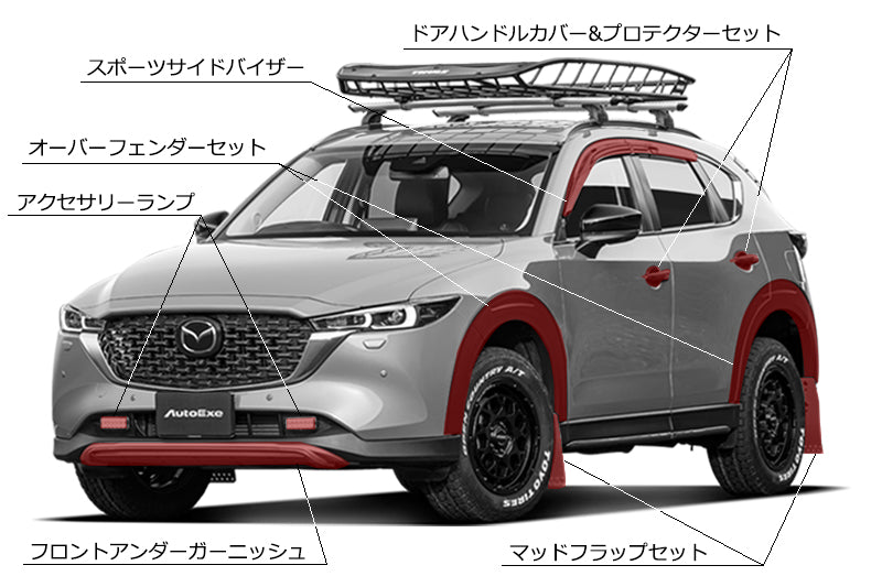 AUTOEXE FRONT UNDER GARNISH SILVER PAINTED FOR MAZDA CX-5 KF SERIES-500001 ONWARDS KFA1V3290
