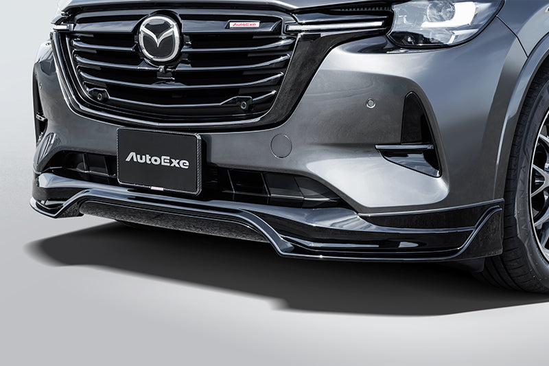 AUTOEXE FRONT UNDER SPOILER PIANO BLACK PAINTED FOR MAZDA CX-80 KL SERIES DIESEL AND PHEV L PACKAGE VEHICLES KHA2V4900