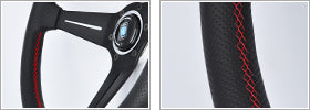 NARDI CLASSIC LEATHER LINE SPORTS TYPE RALLY PUNCHING LEATHER DEEP CONE TYPE 350MM STEERING WHEEL N755