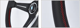 NARDI CLASSIC LEATHER LINE SPORTS TYPE RALLY PUNCHING LEATHER DEEP CONE TYPE 330MM STEERING WHEEL N753