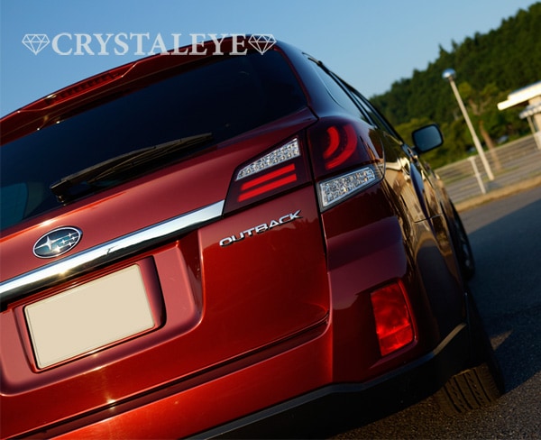 CRYSTAL EYE FIBER FULL LED TAIL LAMP V2 SEQUENTIAL TURN SIGNAL SMOKE FOR SUBARU LEGACY TOURING WAGON BR L195-SM