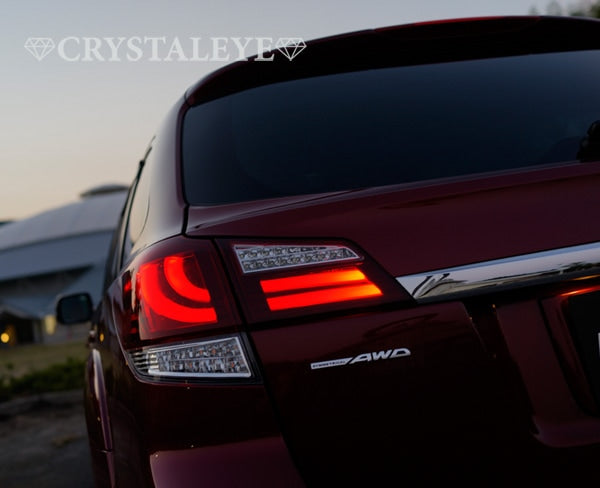 CRYSTAL EYE FIBER FULL LED TAIL LAMP V2 SEQUENTIAL TURN SIGNAL RED SMOKE FOR SUBARU LEGACY TOURING WAGON BR L195-RS