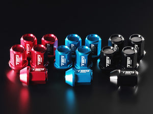 TWS WHEEL LOCK NUT SET - [16P] 12 NUTS / 4 LOCK NUTS / 1 KEY ADAPTER - BLUE FOR  TWS16U