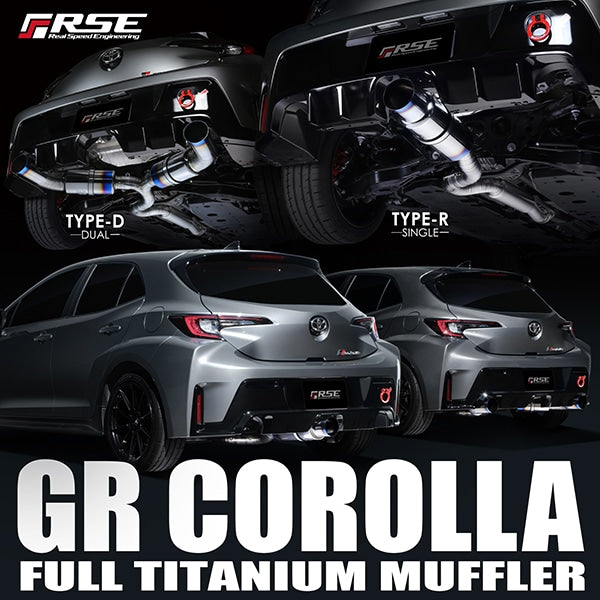RSE FULL TITANIUM MUFFLER GR COROLLA TYPE-R FOR TOYOTA GR COROLLA GZEA14H G16E-GTS RB6090-TY07A