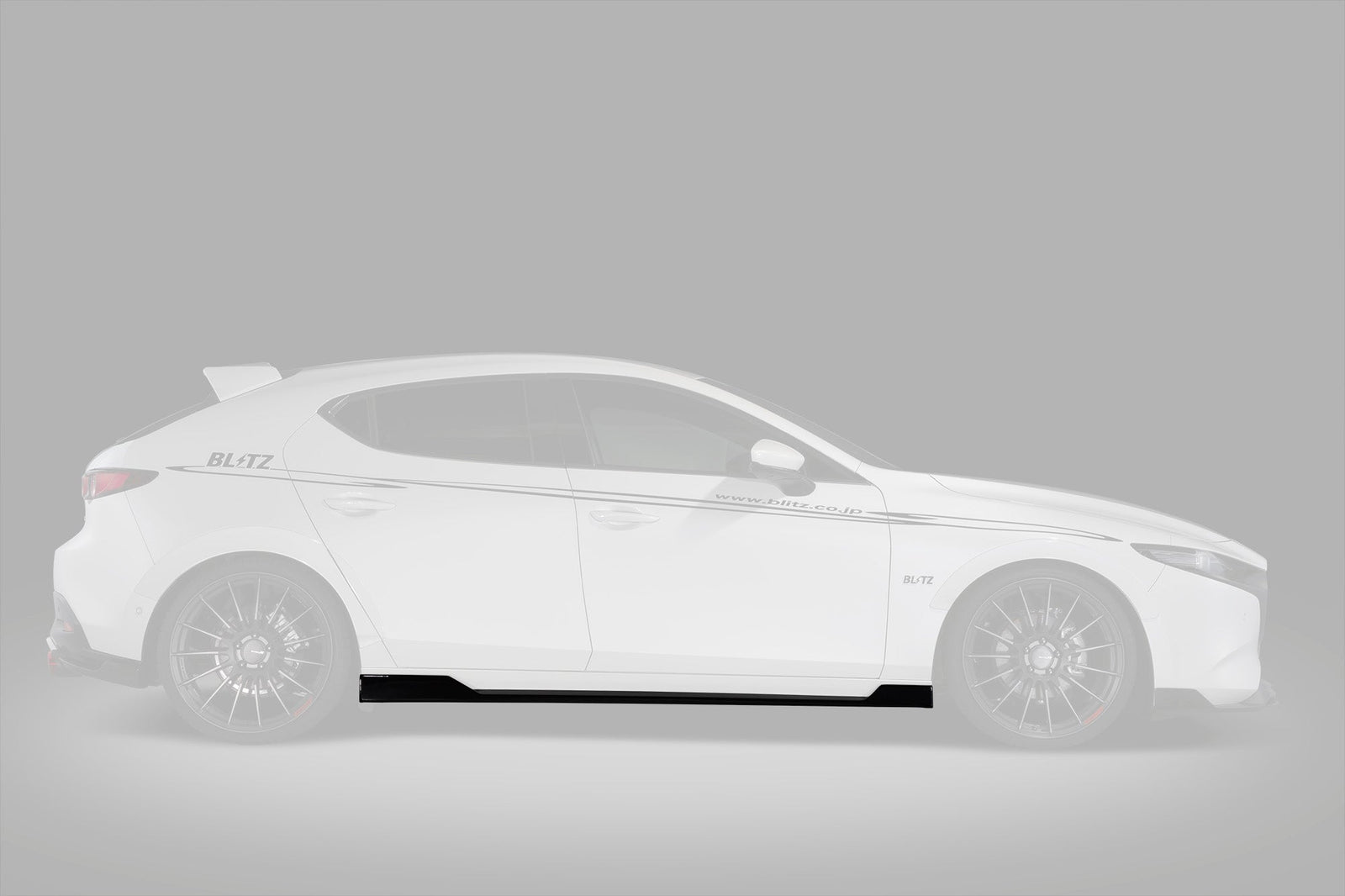 BLITZ AERO SPEED R-CONCEPT SIDE SPOILER BK For MAZDA 3 BP 60386