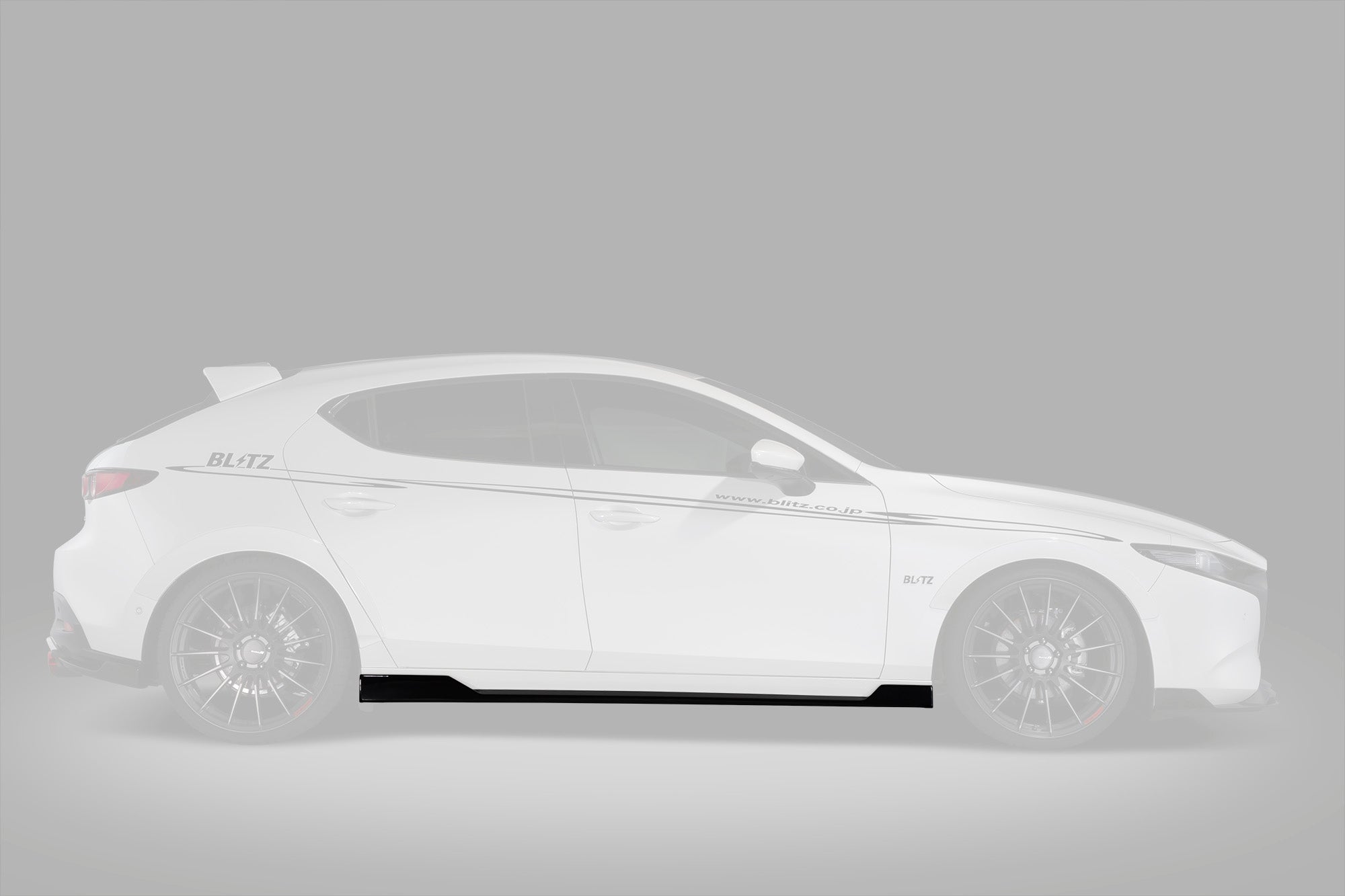 BLITZ AERO SPEED R-CONCEPT SIDE SPOILER BK For MAZDA 3 BP 60386