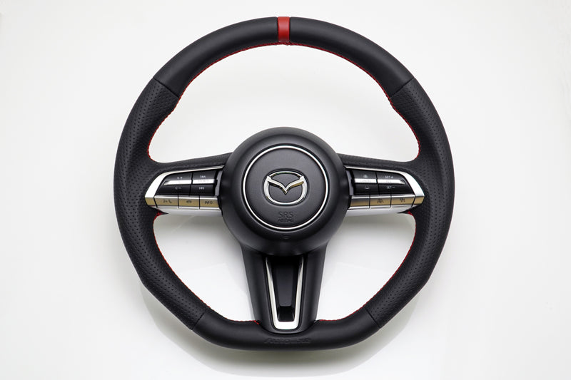 AUTOEXE SPORTS STEERING WHEEL RED STITCH FOR MAZDA MAZDA3 BP SERIES BPA1V0310