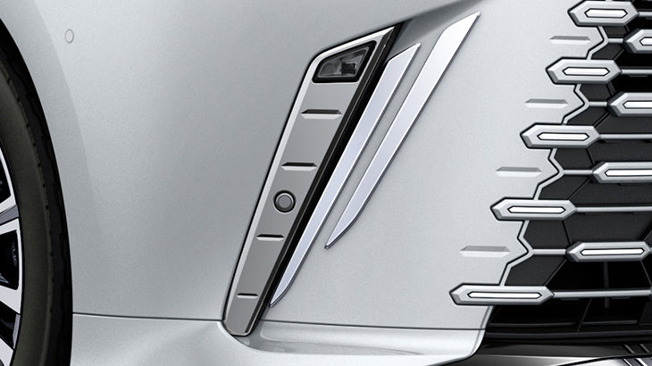 MODELLISTA FRONT CORNER SIGNITURE CHROME SIDE GARNISH FOR LEXUS LM500H TAWH15W LNTXT LPTVT 2.4L T24A-FTS MSD22-58004