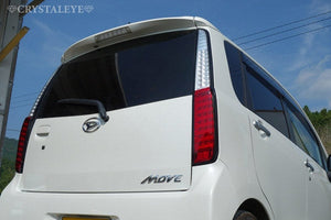 CRYSTAL EYE CRYSTAL FIBER FULL LED TAIL LAMP RED CLEAR FOR DAIHATSU MOVE CUSTOM LA100S 110S ZENKI J101RC