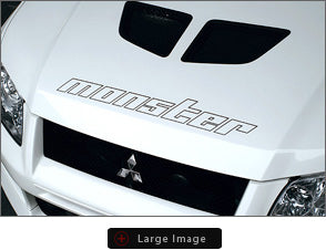 MONSTER SPORT HOLLOW STICKER [STRAIGHT] CLEAR X GUN METALLIC FOR  ZZZA40