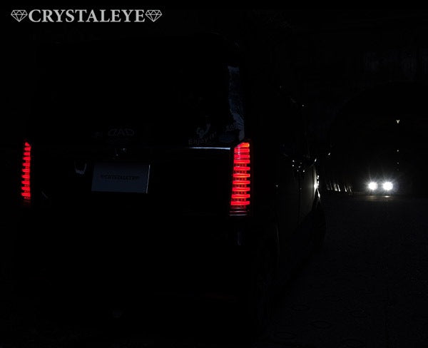 CRYSTAL EYE CRYSTAL FIBER FULL LED TAIL LAMP V2 SEQUENTIAL TURN SIGNAL TYPE RED FOR HONDA N-BOX CUSTOM JF1 JF2 J195-IR