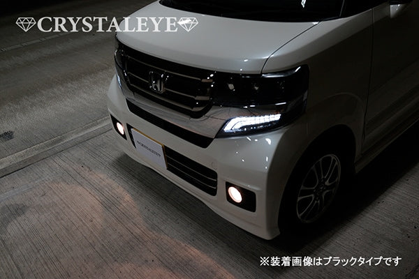 CRYSTAL EYE 3-EYE FULL LED HEADLIGHTS WITH SEQUENTIAL TURN SIGNALS, CHROME FOR HONDA N-BOX CUSTOM JF1 JF2 U017-CR