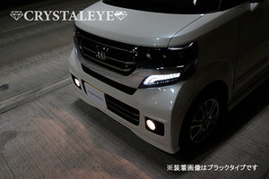 CRYSTAL EYE 3-EYE FULL LED HEADLIGHTS WITH SEQUENTIAL TURN SIGNALS, CHROME FOR HONDA N-BOX CUSTOM JF1 JF2 U017-CR