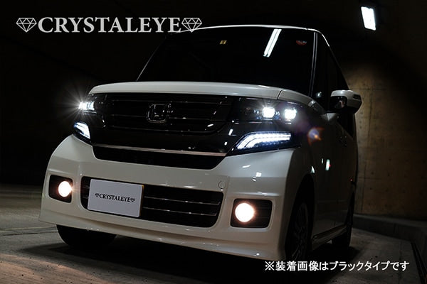 CRYSTAL EYE 3-EYE FULL LED HEADLIGHTS WITH SEQUENTIAL TURN SIGNALS, CHROME FOR HONDA N-BOX CUSTOM JF1 JF2 U017-CR