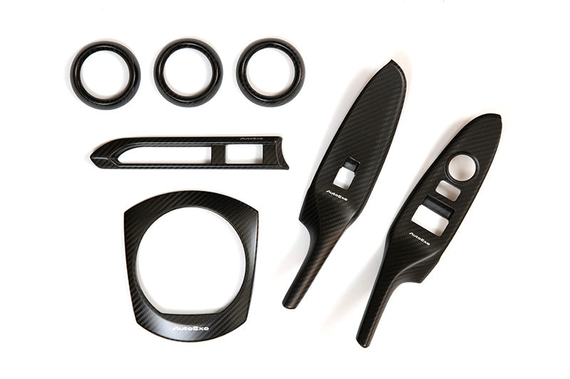 AUTOEXE CARBON INTERIOR PANEL SET FOR MAZDA ROADSTER ND5RC ND5RE ROADSTER RF NDERC NDERE MT VEHICLES SKYACTIV-G 1.5 / SKYACTIV-G 2.0 NDA1V1Z0