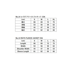 RAYS No.14 RAYS FLEECE JACKET 23A SIZE XL BLACK 7409030020036