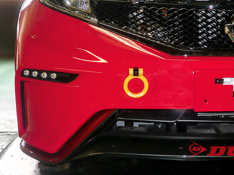 OKUYAMA TOWING HOOK FRONT RED For NOTE NISMO JUKE E12 REVISED NF15 301-068-0