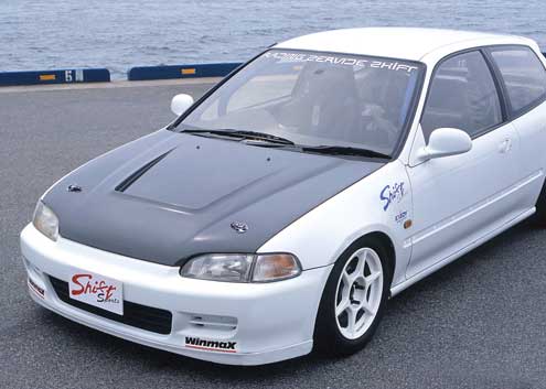 SHIFT SPORTS AERO BONNET FRP FOR HONDA CIVIC EG3 4 5 6 SHIFT-SPORTS-00001