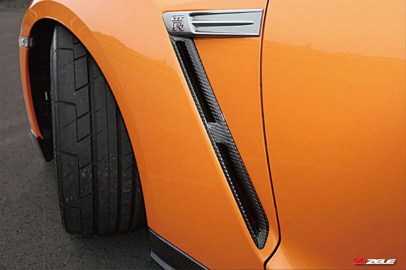 ZELE CARBON FRONT FENDER DUCT SET CFRP FOR NISSAN GT-R R35 ZELE-00009